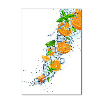 Modernes Acrylbild vertikal Orangen