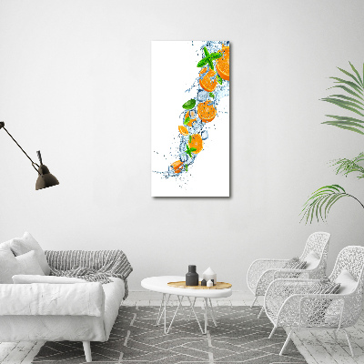 Modernes Acrylbild vertikal Orangen