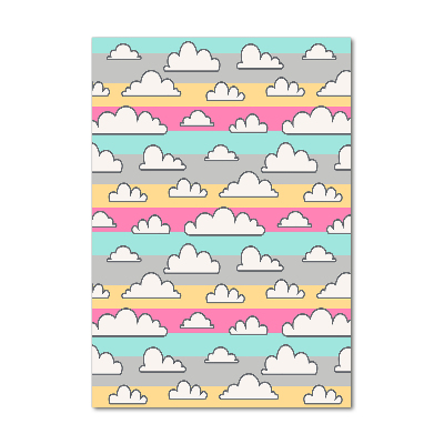 Modernes Acrylbild vertikal Bunter Wolkenhintergrund