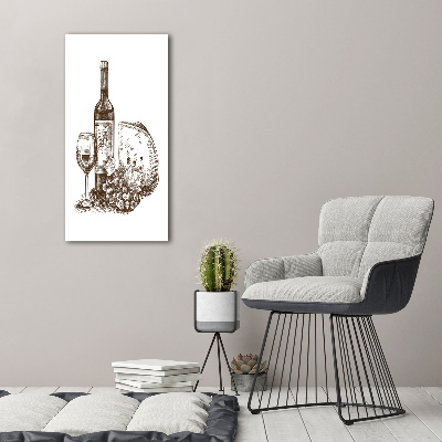 Bild auf Acrylglas vertikal Wein und Snacks