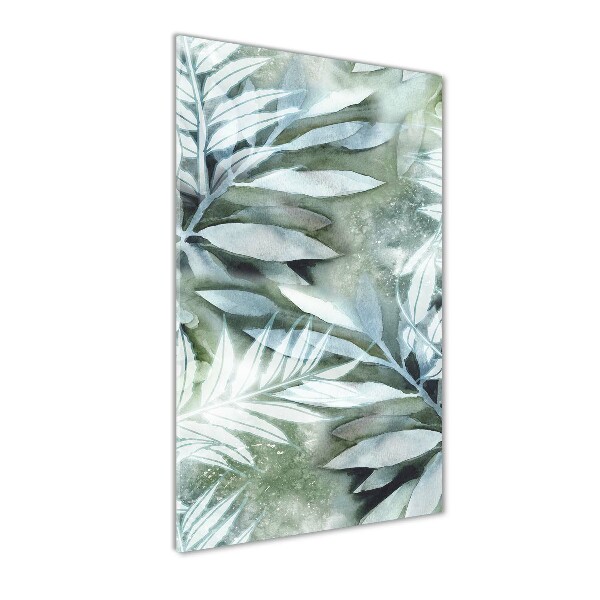 Modernes Acrylbild vertikal Blätter