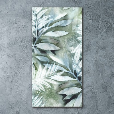 Modernes Acrylbild vertikal Blätter
