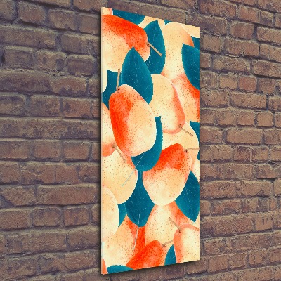 Acrylbild vertikal Birnen