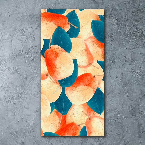 Acrylbild vertikal Birnen