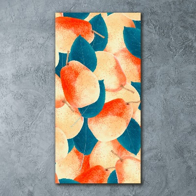 Acrylbild vertikal Birnen