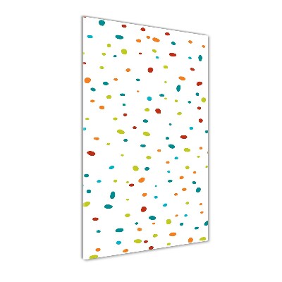 Acrylbild vertikal Bunte Punkte