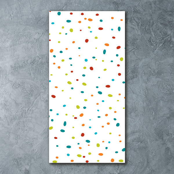 Acrylbild vertikal Bunte Punkte