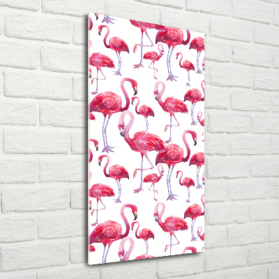 Plexiglasbilder vertikal Flamingos