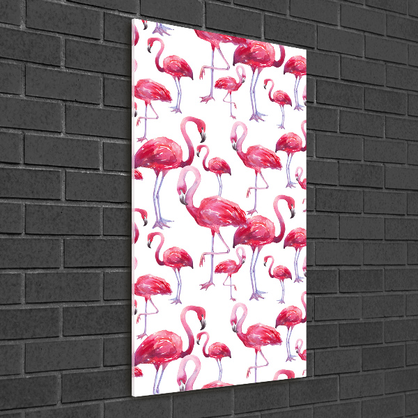 Plexiglasbilder vertikal Flamingos