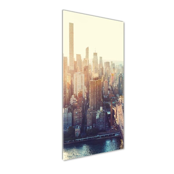 Acrylbild vertikal New York aus der Vogelperspektive