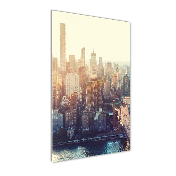 Acrylbild vertikal New York aus der Vogelperspektive