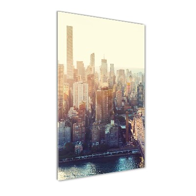 Acrylbild vertikal New York aus der Vogelperspektive
