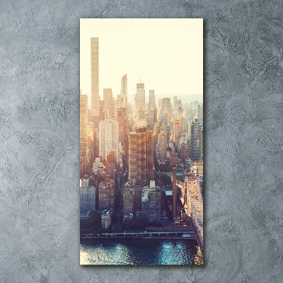 Acrylbild vertikal New York aus der Vogelperspektive