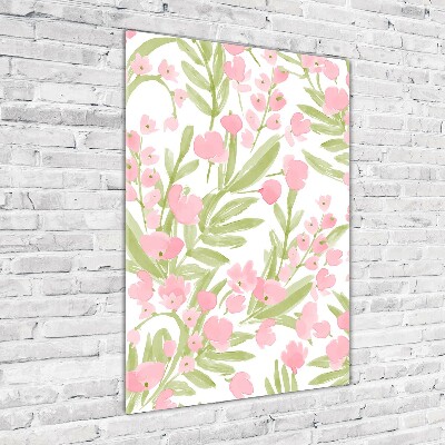 Bild auf Acrylglas vertikal Rosa Blüten