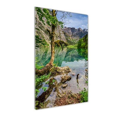 Bild auf Acrylglas vertikal See in den Bergen