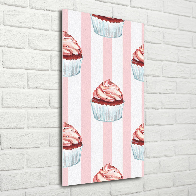 Modernes Acrylbild vertikal Cupcakes