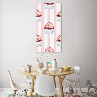 Modernes Acrylbild vertikal Cupcakes