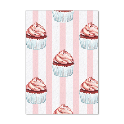 Modernes Acrylbild vertikal Cupcakes
