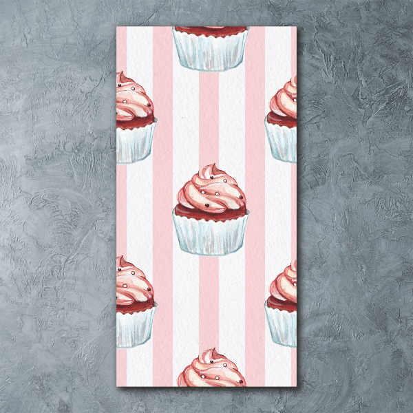 Modernes Acrylbild vertikal Cupcakes