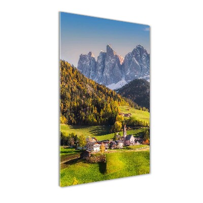 Plexiglasbilder vertikal Eine Stadt in den Bergen