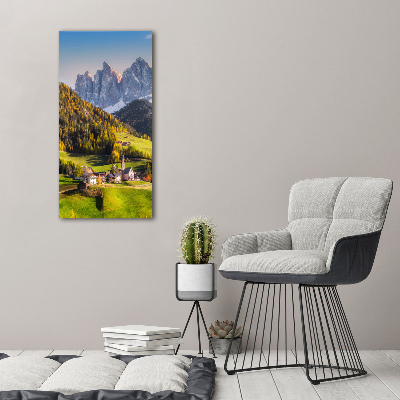 Plexiglasbilder vertikal Eine Stadt in den Bergen