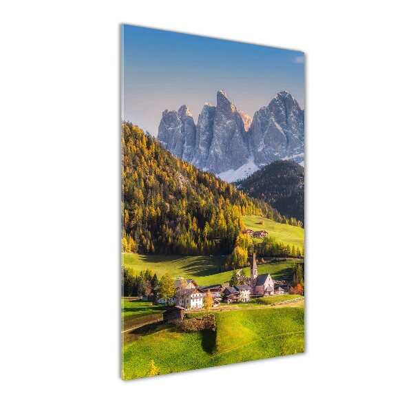 Plexiglasbilder vertikal Eine Stadt in den Bergen