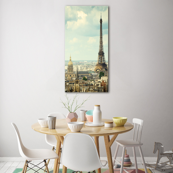 Acrylbild vertikal Eiffelturm Paris