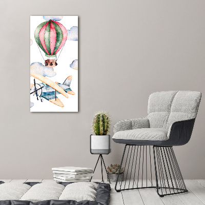 Bild auf Acrylglas vertikal Ballons und Flugzeuge