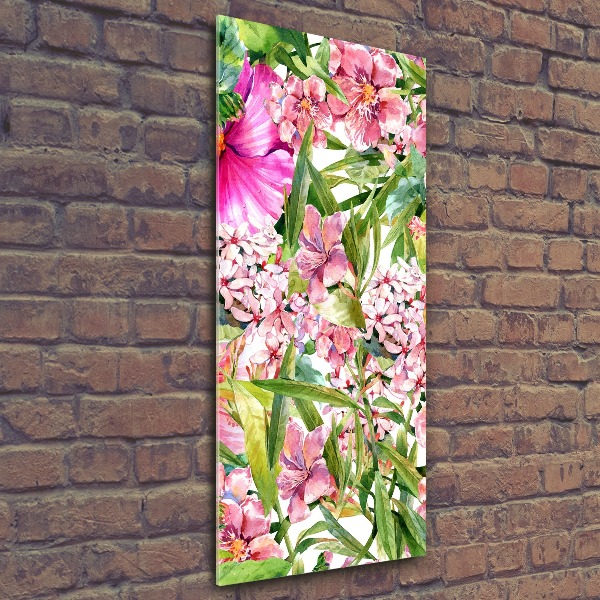 Bild auf Acrylglas vertikal Tropische Blumen