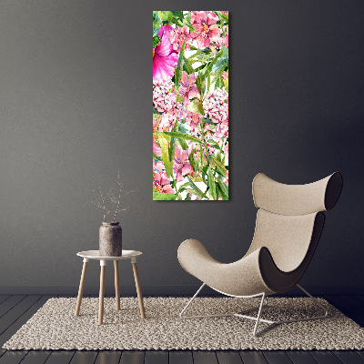 Bild auf Acrylglas vertikal Tropische Blumen