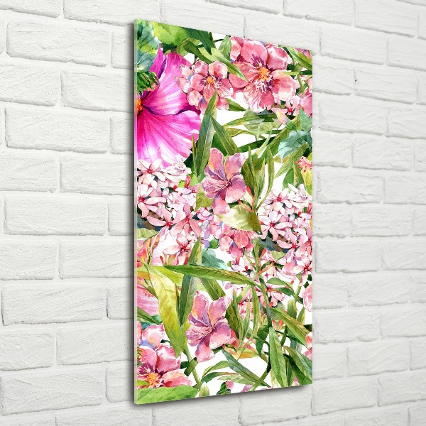 Bild auf Acrylglas vertikal Tropische Blumen