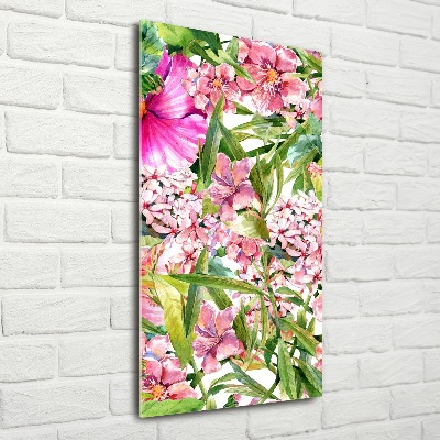 Bild auf Acrylglas vertikal Tropische Blumen