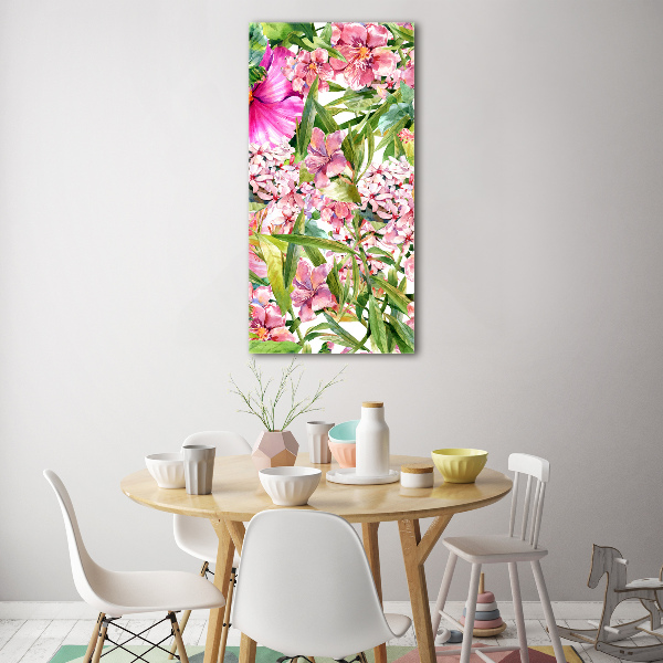 Bild auf Acrylglas vertikal Tropische Blumen