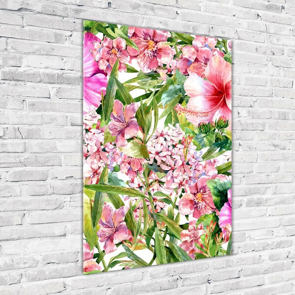 Bild auf Acrylglas vertikal Tropische Blumen