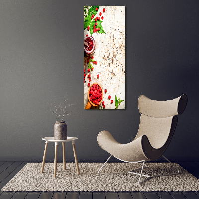 Acrylbild vertikal Himbeermarmelade