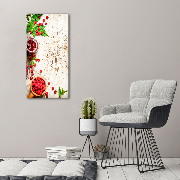 Acrylbild vertikal Himbeermarmelade