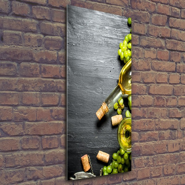 Plexiglasbilder vertikal Trauben und Wein
