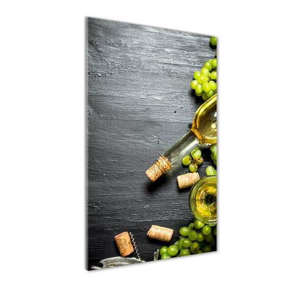 Plexiglasbilder vertikal Trauben und Wein