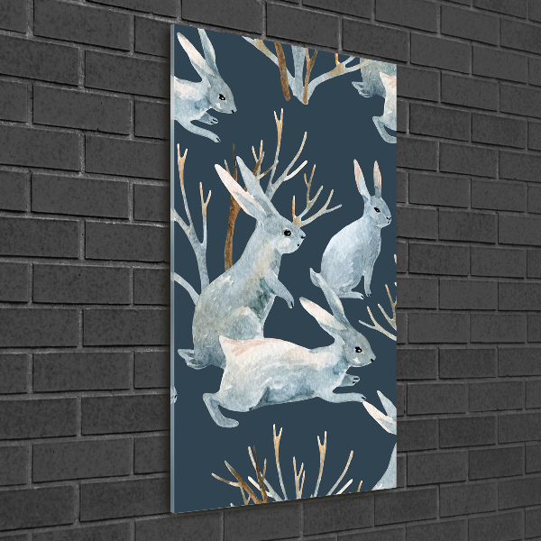 Bild auf Acrylglas vertikal Kaninchen