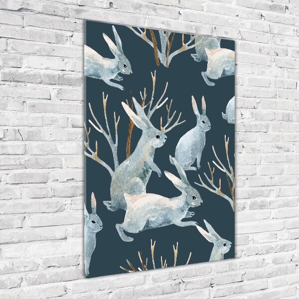 Bild auf Acrylglas vertikal Kaninchen