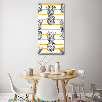 Bild auf Acrylglas vertikal Ananasstreifen