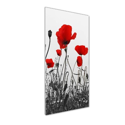Modernes Acrylbild vertikal Wildmohn