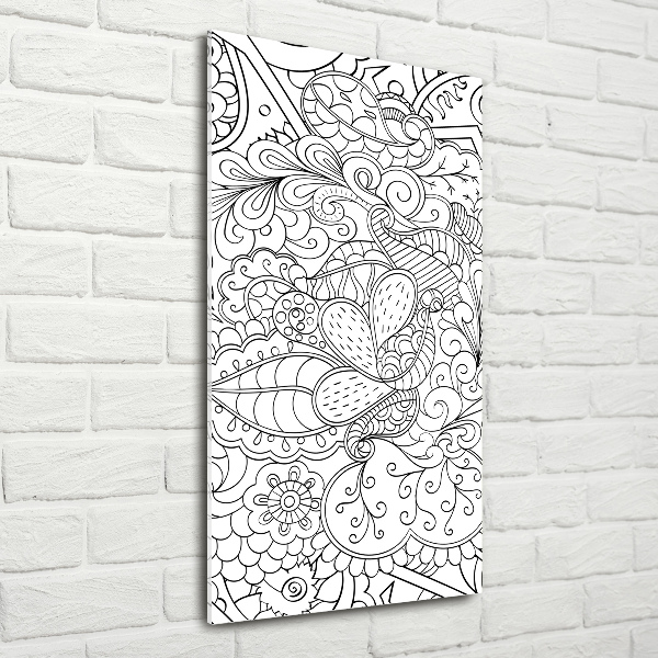 Bild auf Acrylglas vertikal Zentangle-Hintergrund
