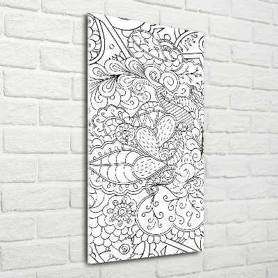 Bild auf Acrylglas vertikal Zentangle-Hintergrund