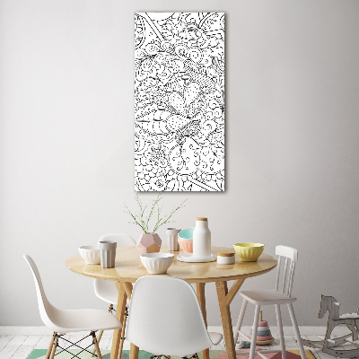 Bild auf Acrylglas vertikal Zentangle-Hintergrund
