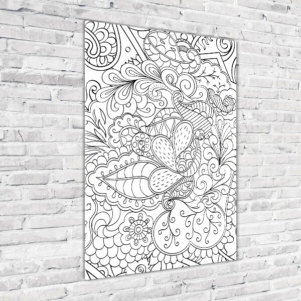 Bild auf Acrylglas vertikal Zentangle-Hintergrund