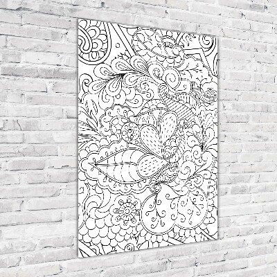 Bild auf Acrylglas vertikal Zentangle-Hintergrund