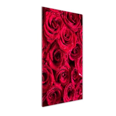 Acrylbild vertikal Rote Rosen
