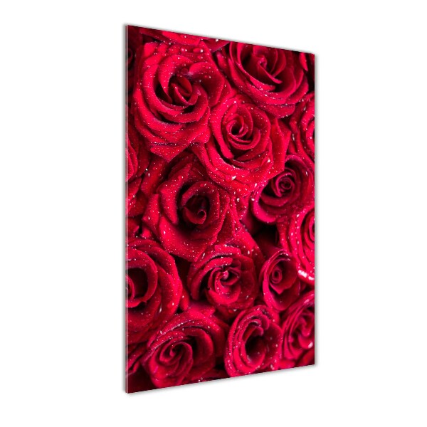 Acrylbild vertikal Rote Rosen
