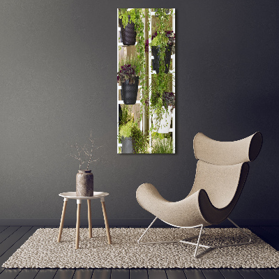 Bild auf Acrylglas vertikal Blumenbeet